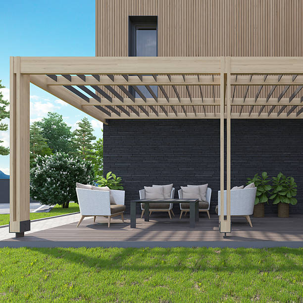 Pergola bioclimatique en cèdre